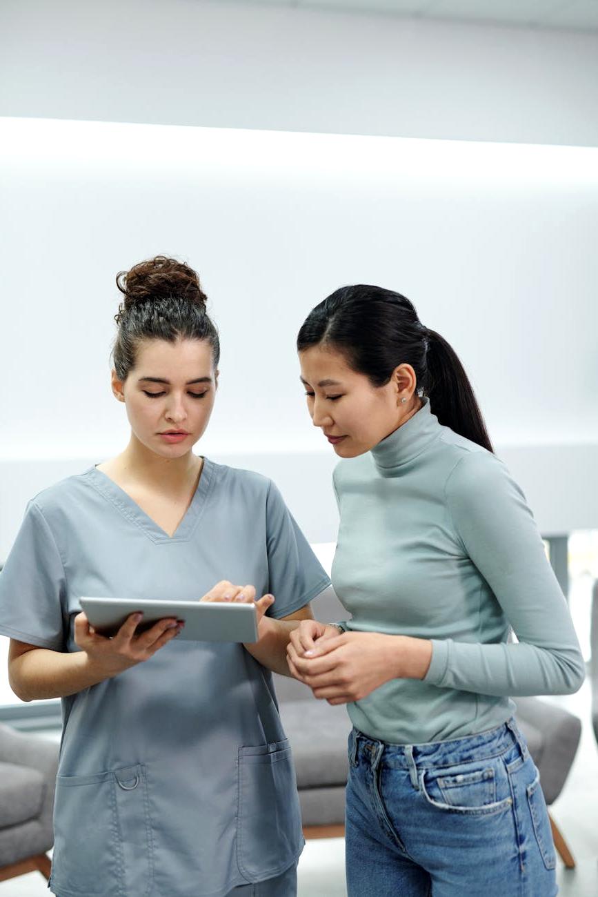 Healthcare professionals collaborating with cloud technology
